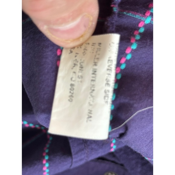 Cruel Girl Western Shirt‎ Large Embroidered Pockets Metal Snaps Long Sleeve - Picture 8 of 10